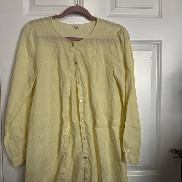 BUNDLE of 3 Eileen Fisher Linen Button Down Tunic Shirts - Picture 5 of 10